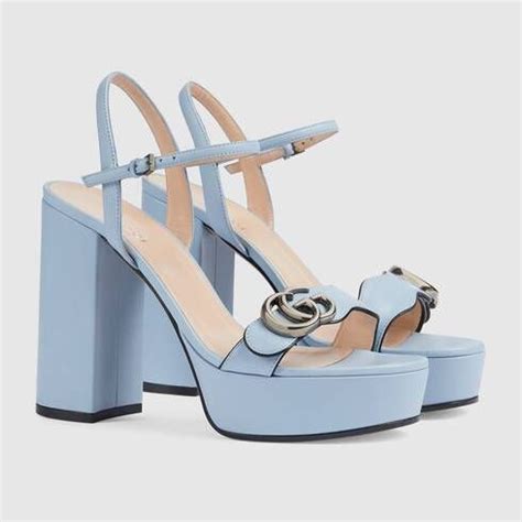 gucci blue heels|gucci heels platform.